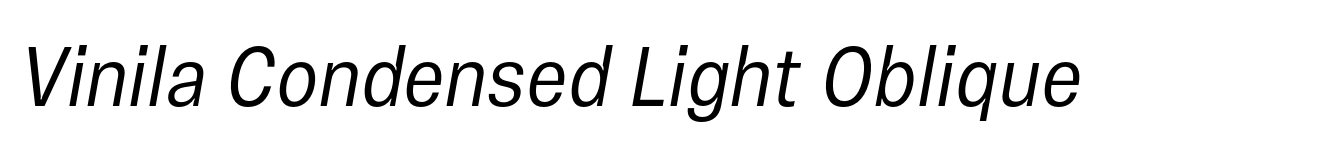 Vinila Condensed Light Oblique image